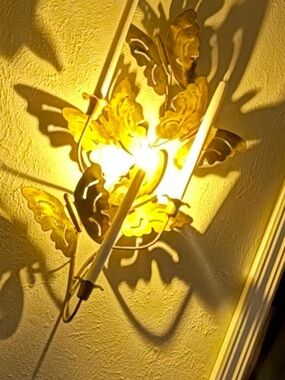 Gold Butterfly Wall Sconce Light
